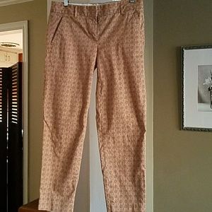 J Crew City fit medallion pants size 2